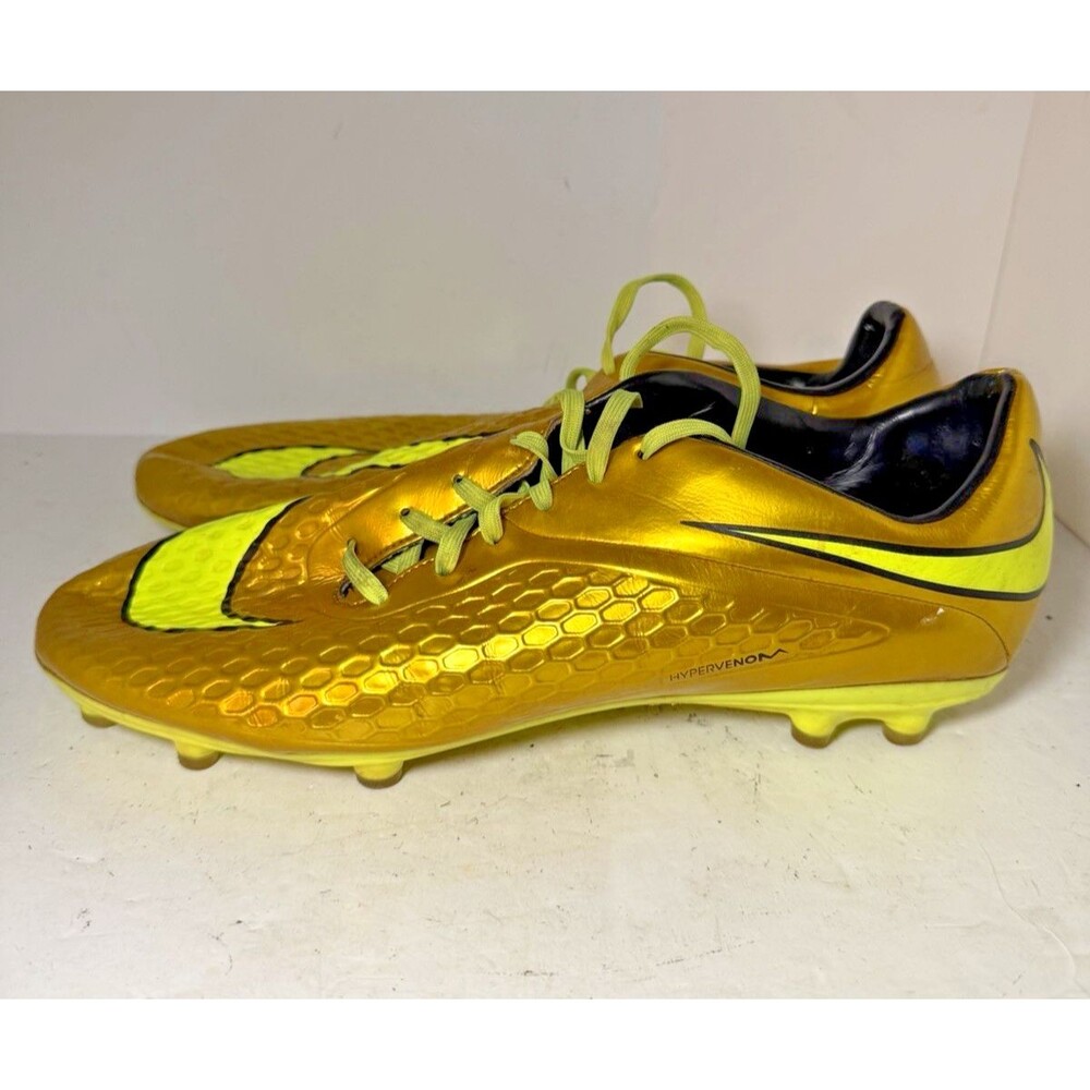 Nike Soccer Cleats Neymar Hypervenom Phelon Mens 15 Gold Shoes 677585-907